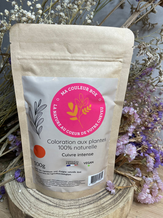 🌿 Coloration Végétale Cuivré Intense - 100g 🌿