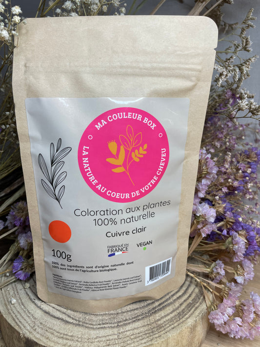 🌿 Coloration Végétale Cuivré Clair - 100g 🌿